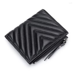 Wallets Luxury Designer Genuine Leather Ladies 2023 Fashion Purses Bags For Women High Quality Sheepskin Coin Card Holder