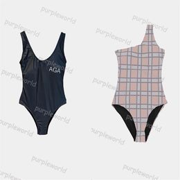 Ladies Lingerie Plaid Design Bikini Ladies Bodysuits Swimsuit Sexy Backless Swimwear Summer Bikini Girls235U