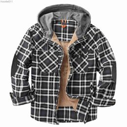 Women's Down Parkas Jackets For Men Autumn Winter Cotton Warm Comfortable Padded Thickened Down Jacket 2023 New Clothes Cap Lattice - Ropa Hombre L230920