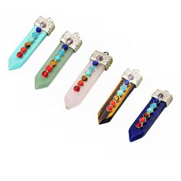 Seven chakras sword-shaped pendants for men and women meaning popular fashion 2019275L
