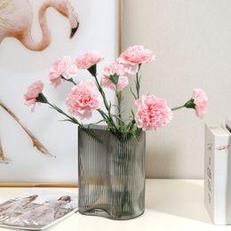 Faux Floral Feel Moisturising Carnation Simulation Flower Home Living Room Decoration Artificial Flower Mother's Day Gift