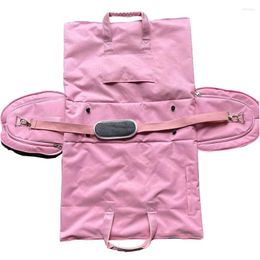 Duffel Bags Foldable Clothing Bag For Women Pink Durable Oxford Fabric Extended Inner Lining Garment Duffle Suit Travel Vip