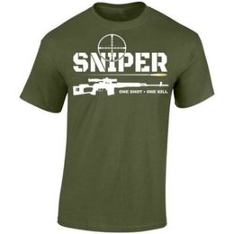 Men's T-Shirts Unique Design Sniper One S One Kill T-Shirt. Summer Cotton Short Sleeve O-Neck Mens T Shirt S-3XL 230920