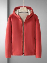 Men's Hoodies 2023 Winter Men Zip Up Polar Fleece Sweatshirts Basic Thick Warm Hoodie 8XL Plus Size Solid Casual Thermal Hoody Jacket Tops