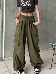 Women's Pants Capris Y2K Casual Cargo Pants Women Streetwear Drawstring Loose Wide Leg Straight Trousers Ins Fashion Ladies Oversize Sweatpants 230920