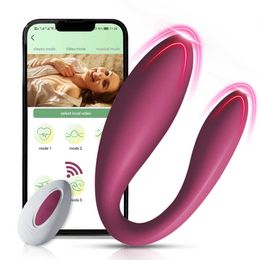 Vibrators Bluetooth Control Clit Vibrator g Spot Clitoris Stimulator Wireless Remote Wearable Panties Dildo Vibrating Sex Toys for Women