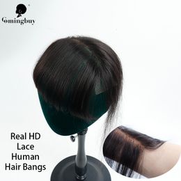 Lace Wigs Hair Bangs Only Human Brazilian Remy With Skin Melt Real HD For Black Women Comingbuy Virgin 230920