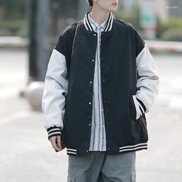 Men's Jackets 2023 Autumn Jacket Korean Version Trend Simple Retro Baseball Gown V-neck Youth Coat