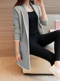 Women's Trench Coats Coat Regular Pocket Black Grey Wine Casual Street Fall Cardigan Turndown Fit M L XL XXL 3XL / Winter