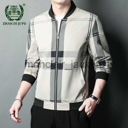 Men's Trench Coats Business Casual New Men's Baseball Uniform Fashion Striped Slim Coats Stand Collar High Quality Autumn Windproof Jackets for Men J230920