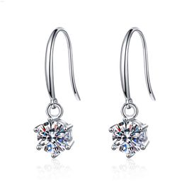 Wholesale Jewellery Wedding Earrings Platinum Plated 925 Sterling Silver Gra Certified 1ct Vvs Moissanite Diamond Earrings