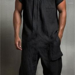 Men's Tracksuits 2023 Autumn One Piece Set Short Sleeve Solid Colour Fashion Casual Work