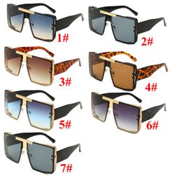 Big Square Sunglasses Men Women Fashion Round Glasses Brand Designer Vintage Sun Glasses High Quality Oculos de sol 10pcs 7 colors