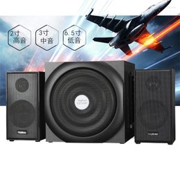 Combination Speakers Wooden 2.1 Multimedia Active Speaker Computer Notebook Subwoofer Home TV Hifi Audio Cinema Sound Box Surround 6.5 Inch