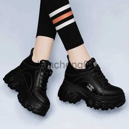 Dress Shoes Ladies Casual Shoes Lace-up Fashion Sneakers Platform Snow Boots Autumn Women Boots PU Leather Women's Shoes Zapatos De Mujer x0920