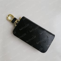 2022 Fashion Key Buckle Bag lovers Car Keychain Handmade Leather Smooth Surface Keychains Man Woman Purse Bags Pendant Accessories246h