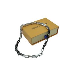 Chains designer Engraved Emblem Metal Necklace Men's MONOGRAM CHAIN Necklace M00677