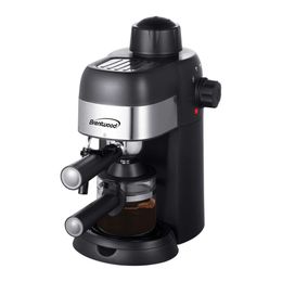 Brentwood GA-134BK GA-134BK 4-Cup Stainless Steel Espresso and Cappuccino Maker Machine