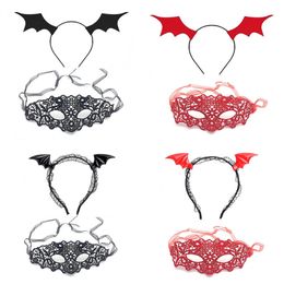 Halloween headband, bat wing headband, hair clip, demon head buckle, Halloween bat headband, headband