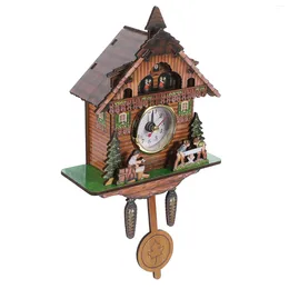 Wall Clocks Bedroom Decor Tell The Time Decorative Wood Bird House Traditional Office