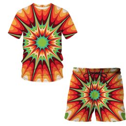 New Fashion Women/Mens Vortex Funny 3d Print T-Shirt / Jogger Shorts Casusal Tracksuit Sets S-7XL 005