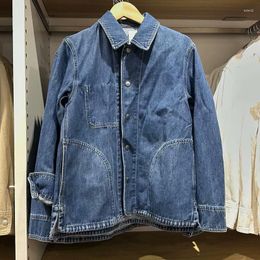 Women's Jackets Vintage Denim Blue Colour Cotton Coat Autumn Full Sleeves Oversize Loose Casual Outfit Street Clothes