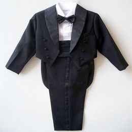 Boys suits for weddings Kids Prom Suits Black White Wedding Suits for Boys Tuxedos Children Clothing Set Boy Formal Costume206Y