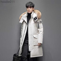 Women's Down Parkas High Quality Winter Down Jacket Men Hooded Mid-length Windbreaker Thick Puffer Jacket Windproof Waterproof Coats Pockets Parkas L230920