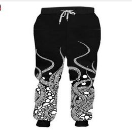 Release New Fashion Long Animal 3D Trousers Print Tentacle Octopus Sweatpants Oversized Garment Man Women Autumn Pants RCL019223I