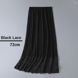 Women's Sleepwear 2023 Soft Basic Underskirt Modal Womens Smooth Solid Colour Elastic Waistband Petticoat For Party Dress Skirt