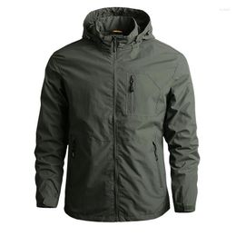 Men's Jackets Coat Fall Leisure Outdoor Sports Hooded Jacket Tide Brand Wear