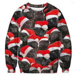 Мужские свитера для мужчин и женщин, липкий рождественский свитер с 3D рождественским принтом собаки, снежинки, колокольчика, оленя, джемпер с принтом Санта-Клауса для праздничной вечеринки, толстовка