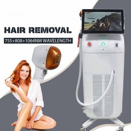 2024 Newest diode laser touched handle screen 755 808 1064 diode laser painless permanent hair removal machine