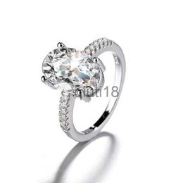 Band Rings Vintage Oval cut 4ct Lab Diamond Promise Ring 100% Real 925 sterling Silver Engagement Wedding Band Rings For Women Jewellery x0920