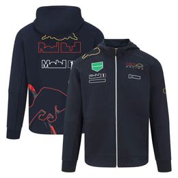 2022 New F1 Team Sweater Formula One Racing Team Racing Suit Fans Men's Thin Fleece Sweater Warm Windproof Workwear Customiza206N