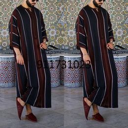 Ethnic Clothing 2022 Eid Ramadan Dress Muslim Fashion Clothes Man Caftan Loose Casual Abaya Men Modest Youth Robes Qamis Homme Isl241w