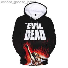 Men's Hoodies Sweatshirts News Ash VS Evil Dead 3D Printed Hoodies Unisex Horror TV Hooded Sweatshirt Long Sleeve Autumn Casual Polyester Oversize HoodiesL230920