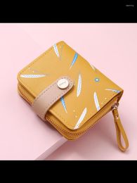 Wallets Women Cute Wallet Zipper Buckle Folding Girl Brand Designed Pu Leather Small Coin Purse Female Card Holders 2023