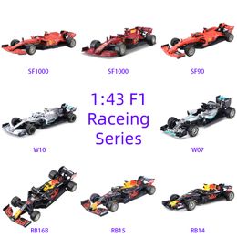 Diecast Model car Bburago 1 43 RB16B S000 SF90 SF71H SF70H RB15 RB14 W10 Racing Formula Car Static Simulation Diecast Alloy Model Car 230919