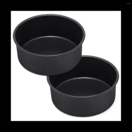 Bakeware Tools 6Inch Cake Pan 2 Stainless Steel Small Round Pans Tin For Baking Birthday Wedding Layer Cakes