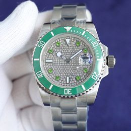 Case With Diamond Mens Watch Automatic Mechanical 40mm Sapphire Luminous Women Business Wristwatch Waterproof Montre De Luxe