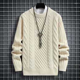 Men's Sweaters 2023 Autumn Winter Round-neck Fashion Loose Casual Style Thick Warm Sweater Men Pullovers Size M-XXXL 9372
