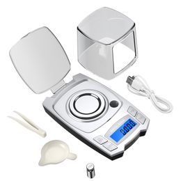 Household Scales 0.001g Precision Electronic Scales 100g/50g USB Charging Digital Weighing Jewellery Scale Portable Lab Weight Milligramme Scale 230919