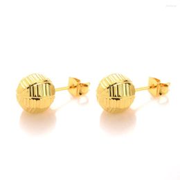 Stud Earrings 18K Yellow Gold Filled Solid Ball Beads Cartilage Piercing / Studs Earring