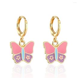 Dangle Earrings Mafisar Colourful Butterfly Piercing Elegant Enamel Glaze Ear Hoop Send Women Drop Oil Earring Jewellery Fine Party Gifts