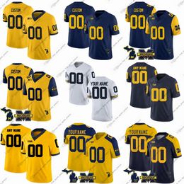 Custom NCAA College Michigan Wolverines Football Jayden Denegal J.J. McCarthy Alex Orji Davis Warren Cole Cabana Blake Corum Henry Donohue four sports jerseys