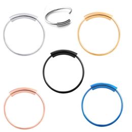 Septum Ring 316L Steel Seamless Continuous Nose Hoop Rings Lip Ear Piercing 6 Colors 22 Gauge 0 6mm 6 810mm 100pcs mix285V