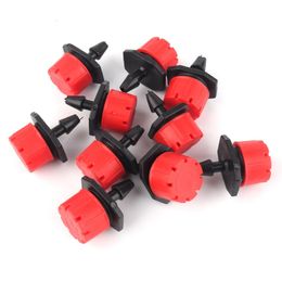 Watering Equipments 300/500pcs Red Adjustable Dripper Garden Drip Irrigation Supplies Watering Anti-clogging Sprinklers 4/7mm 1/4Inch Hose Drip Head 230920