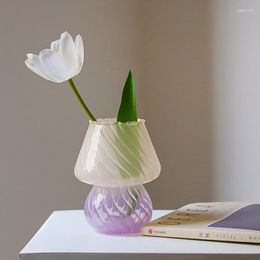 Vases Bottle Plant Hydroponic Flower Arrangement Decorative Creative Mushroom Glass Vase Household Cute Table Art Crafts