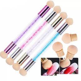 Nail Brushes Gradient Art Sponges Designs Gel Polish Glitter Powder Painting Ding Acrylic Manicure Tool 100 Set Drop Delivery Health Dhhxo